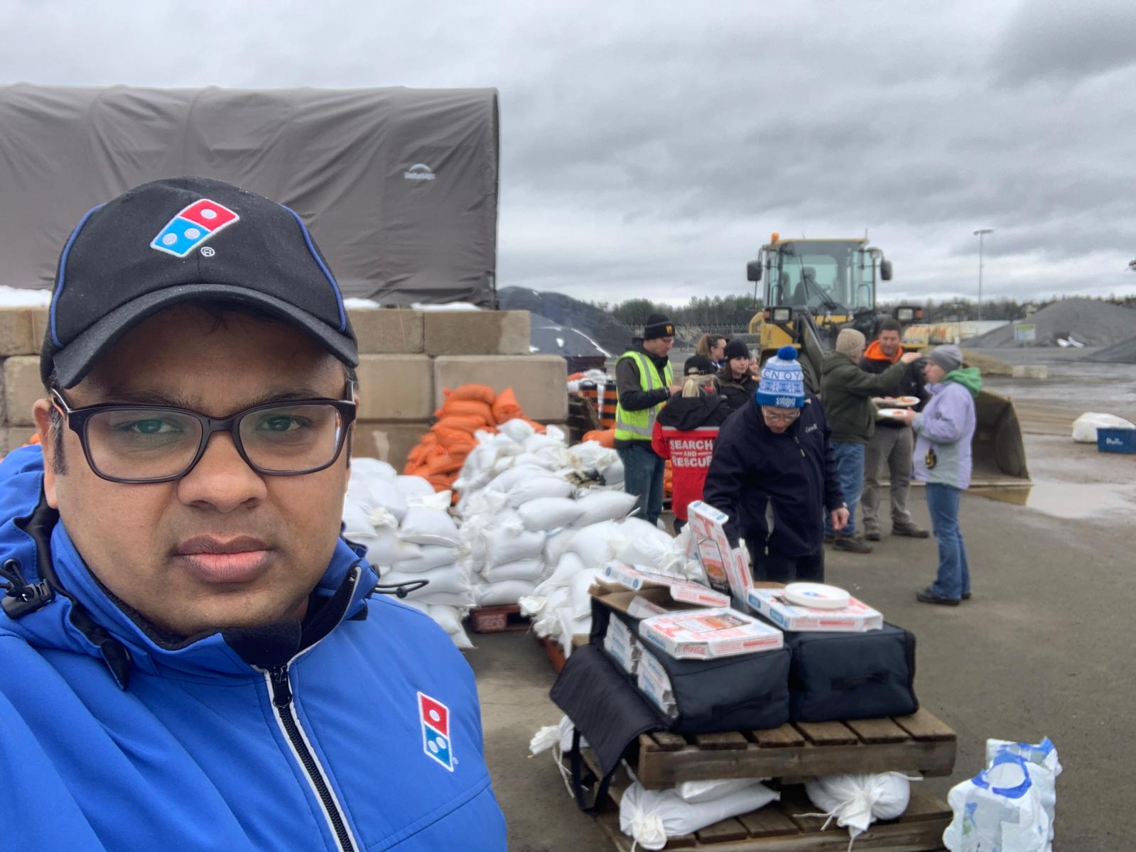 Donating food during disaster relief